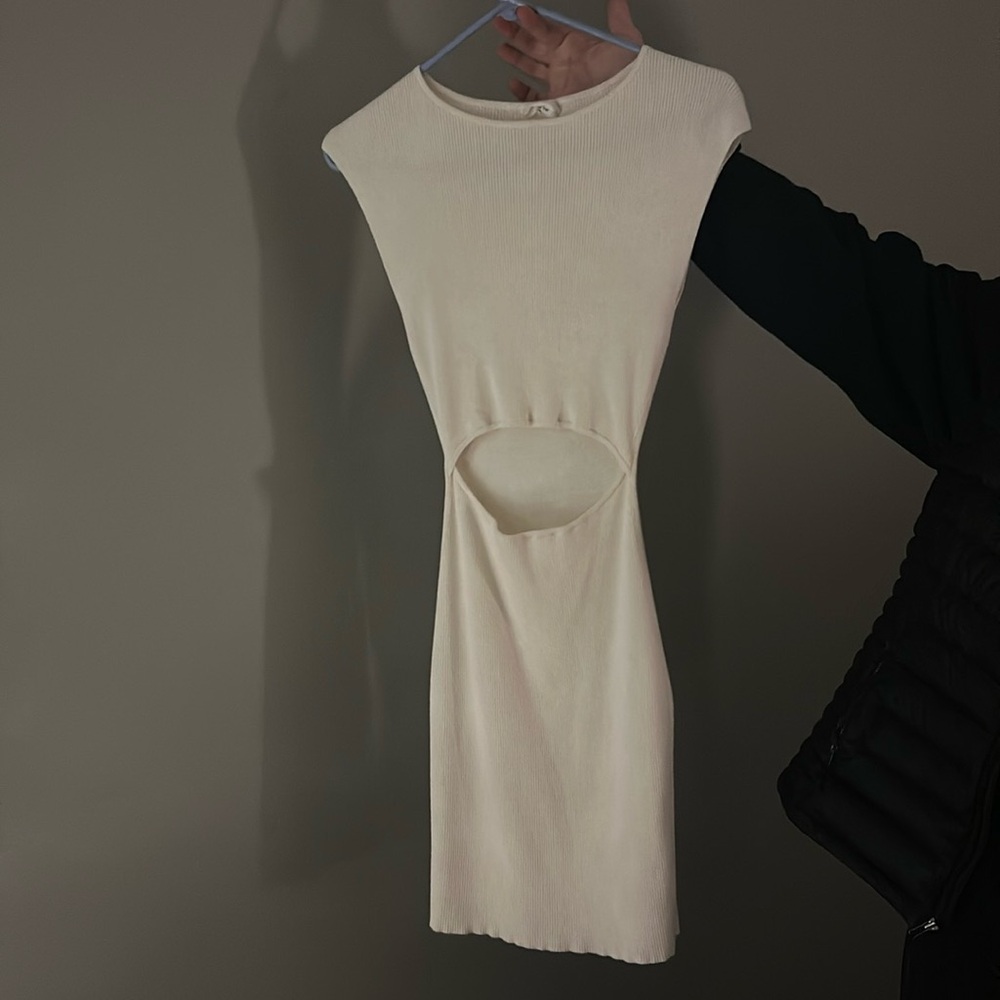 Aritzia Wilfred free Cut-Out Knit Mini Dress